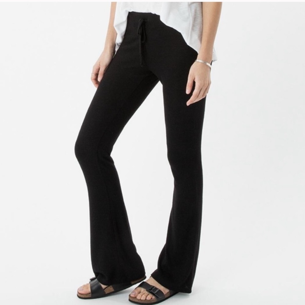 Z Supply Black Sweatpants Marled Flare Pant